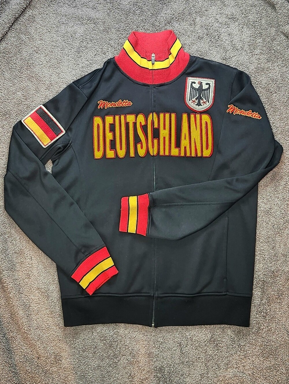 Deutschland Germany Track Jacket Mondetta Black, Red, Yellow Zip Up